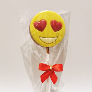 La sucette Smiley chocolat au lait